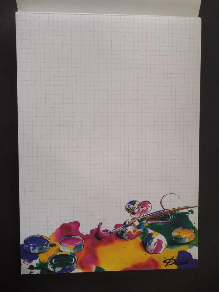 Diddl Rare Feuille blanche A4 numéro 11 Le Peintre - Photo 1/1