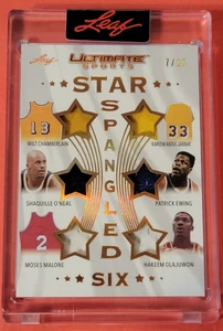 Wilt Chamberlain JERSEY CARD 7/25 Shaquille O'Neal KAREEM JABBAR Olajuwon Malone - Picture 1 of 3