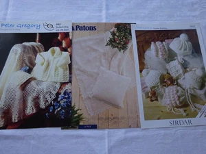 BABY CROCHET & KNIT PATTERN BUNDLE 3 PATTERNS - Picture 1 of 8
