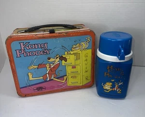 Fiambrera metálica Phooey Hong Kong 1975 vintage almuerzo plástico termo - Imagen 1 de 15