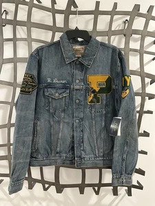 Neu mit Etikett Polo Ralph Lauren RL NY Tigers Patched Denim Jeansjacke neu Herren L " - Bild 1 von 6