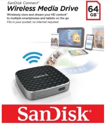 SanDisk SDWS1-064GB-GA46 Connect™ Wireless Media Drive 64GB - Image 1 of 4
