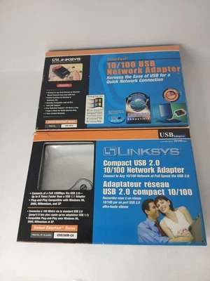 2 adaptadores de red Linksys 10/100 USB Foto 1 de 4