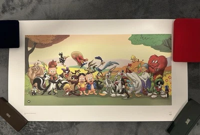 Warner Brothers Gang Animation Art Seriolithograph 32.5" x 18.5" - Image 1 of 4