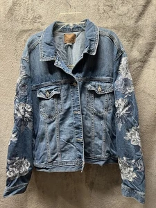 Chaqueta vaquera Western American Eagle para mujer XXL ROSA floral bordada - Imagen 1 de 6