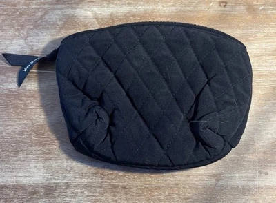 Bolsa de cosméticos de viaje Vera Bradley Grand estuche de maquillaje microfibra negra Foto 1 de 3