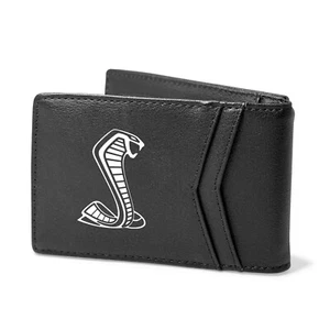 Ford Mustang GT350R Black PU Leather Slim RFID Resistant Bi-fold Men Wallet - Picture 1 of 7