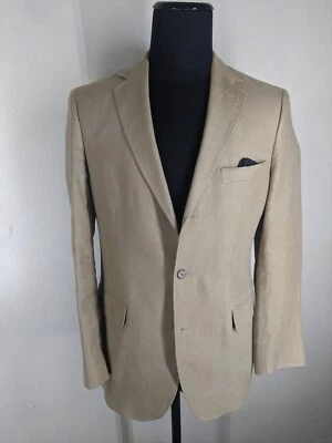 J. Crew 100% Linen Khaki Blazer 3 Button  One Vent 40 Reg - Image 1 of 4