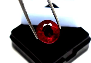 Rundschliff roter Edelstein natürlicher Rubin natürlich 4,75 ct Rubin lose Edelstein - Bild 1 von 4