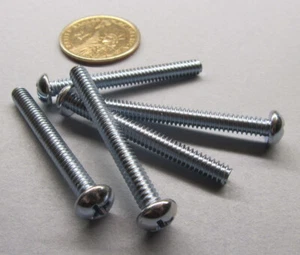 Zinc Plated Round Head Phillips Drive Machine Screw 10-24 x 1.75", 200 pcs - Picture 1 of 12