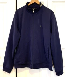 Vintage Sean John Men's Navy-Blue Full Zip Track Jacket Size XL Gold Embroidery - Picture 1 of 8