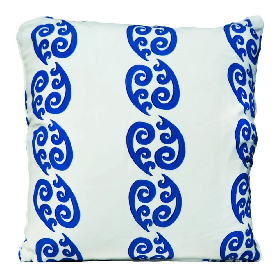 NEW ThemisZ Athenee Silk Cushion White/Blue Large 53x53cm - image 1 of 1