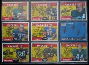 1968 Green Bay Packers Team Set Philadelphia Football Cards Bart Starr #1 PSA 6 - Bild 1 von 3