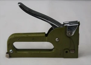 Vintage Industrial ARROW Handheld STAPLER Upholstery Green, Uses JT21M Staples. - Picture 1 of 5