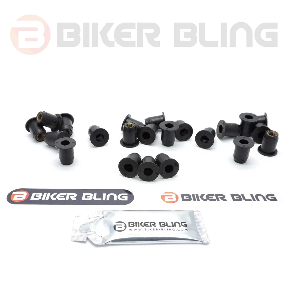 10x Yamaha FZR600R 1990-1999 screen fairing replacement rubber well nuts - Image 1 of 1