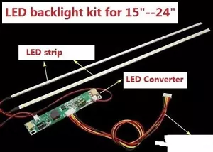 LED BACKLIGHT STRIP KIT Retroilluminazione a Led per lcd Luminosità Regolabile - Foto 1 di 6