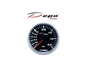DEPO RACING BOOST GAUGE 2 BAR 52mm / GETÖNTE MECHANISCHE LADEDRUCK ANZEIGE - Picture 1 of 3