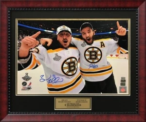 Brad Marchand, Patrice Bergeron Double Autograph Photo 23×27 New England Picture - Picture 1 of 1
