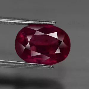 ES 2.45 ct. Rubí Natural Oval Rojo Mozambique - Imagen 1 de 4