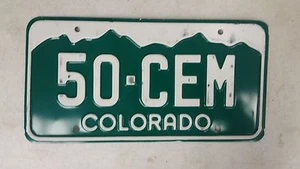 EXPIRED COLORADO License Plate 50-CEM - Picture 1 of 1