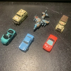 Vintage 1990’s MICRO MACHINES LOT Jet Aircraft LGT 2) Military Trucks 3) Cars - Picture 1 of 8