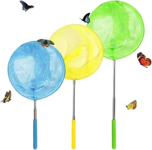 Kids Telescopic Butterfly Fishing Nets for Kids Catching Insect Net Outdoor Tool - Picture 1 of 7