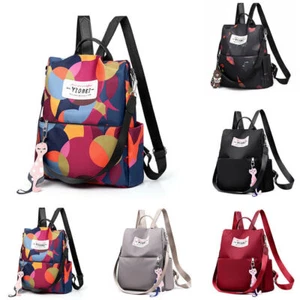 Ladies Waterproof Anti-Theft Backpack Rucksack Travel School Shoulder Bags - Picture 1 of 17