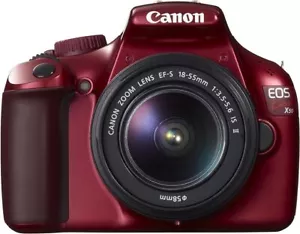 Canon Digital SLR Camera EOS Kiss X50 Lens Kit EF-S18-55mm IsII included Red - Picture 1 of 1