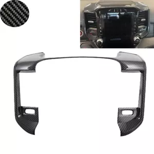For 2019–2024 Ram Navigation Info System Cover Gloss Carbon Fiber ABS Plastic - Bild 1 von 1