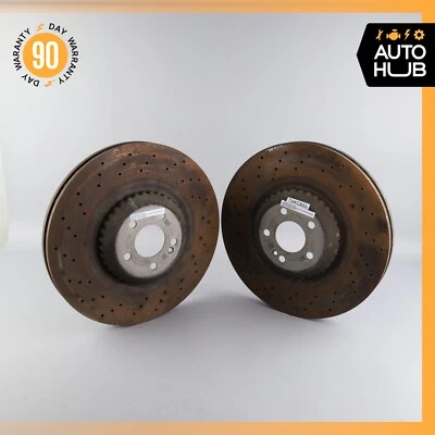 15-17 Mercedes W222 S600 Front Left & Right Brake Rotors Disc Set of 2 OEM - Image 1 of 4