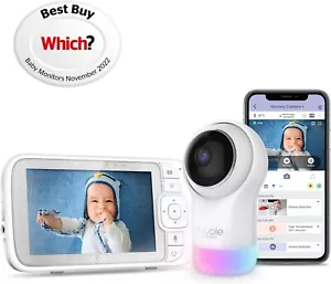 HUBBLE CONNECTED Nursery Pal Glow+ Smart Baby Monitor with 5" Parent Unit - Picture 1 of 7