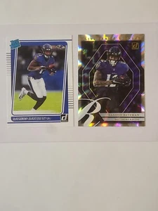 2021 Donruss Football Rashod Bateman Base Rated Rookie And Elite Series RC - Picture 1 of 8