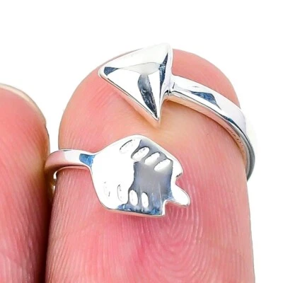 925 Sterling Silver Handcrafted Jewelry Cluster Ring Size 5 - Image 1 of 4