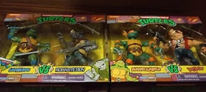 TMNT- LEONARDO VS ROCKSTEADY/ MICHELANGELO VS BEBOP- 2021 PLAYMATES - Picture 1 of 12