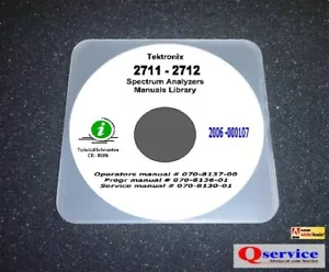 Tektronix TEK 2711 / 2712 SERVICE + OPRS + PROGR MANUALS CD WITH A3 DIAGRAMS - Picture 1 of 1