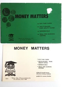 Juego educativo de tarjetas de tarea Money Matters de The Wise Owl nivel elemental - Imagen 1 de 8