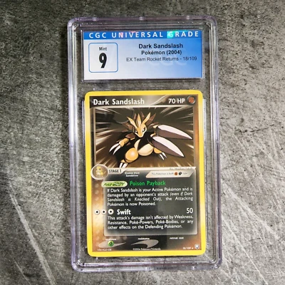 CGC 9 Dark Sandslash 18/109 Rare Pokemon EX Team Rocket Returns - Image 1 of 2