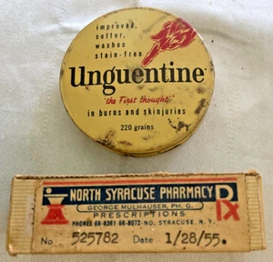 Antik Vintage MEDIZIN Medizin Schrank DOSE Karton KARTON BEHÄLTER Erste Hilfe - Bild 1 von 4