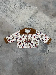 Vintage 50er 60er Cowboy Pferd Cord Full Zip Jacke selten Kleinkind Kinder Western - Bild 1 von 13