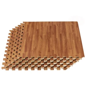 Forest Floor 3/8 Inch Thick Printed Foam Tiles, Premium Wood Grain Interlocki... - Picture 1 of 9