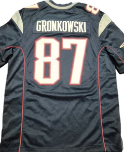 Patriots #87 Rob Gronkowski, Youth NFL/Nike Jersey, Medium, 44" chest, 30" long - Picture 1 of 5