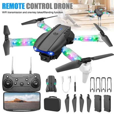 WiFi FPV Drone HD RC Quadcopter Foldable Drone with Colorful LED Lights for Kids - Image 1 of 4