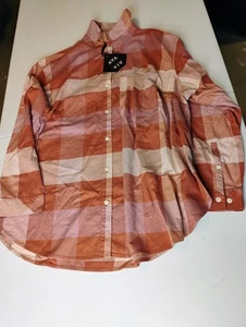 Women's Long Sleeve Flannel Button-Down Shirt - Ava & Viv - Bild 1 von 4