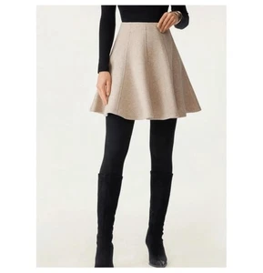 OGL CashSoft High Waisted Flare Hem Mini Skirt Black Size M NWT - Picture 1 of 8
