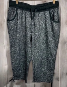Pantalones deportivos cortos Bobbie Brooks negros talla 1X pierna acanalada cintura con cordón - Imagen 1 de 7