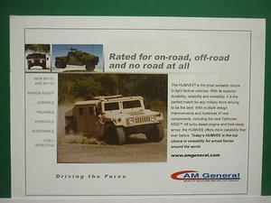 6/2007 PUB AM GENERAL HUMVEE LIGHT TACTICAL VEHICLE NEW 6500 DIESEL ENGINE AD - Picture 1 of 1