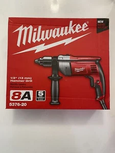 Electric Corded Hammer Drill Clamshell Keyed Power Tool 8 Amp 1/2 in. Milwaukee - Picture 1 of 12