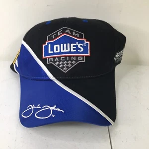 Jimmie Johnson Lowes Racing 48 Hat Cap Blue NASCAR Checkered Flag Sports NEW - Picture 1 of 7
