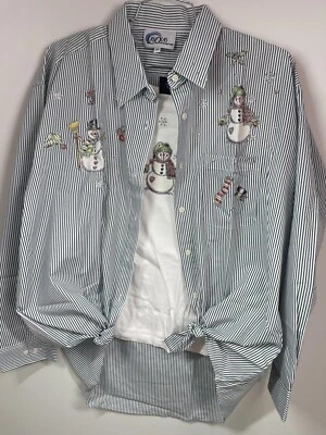 Conjunto Camisa Vacaciones Navidad Mujer Las Olas Talla Extra Grande NUEVO Regalo Navidad Foto 1 de 4