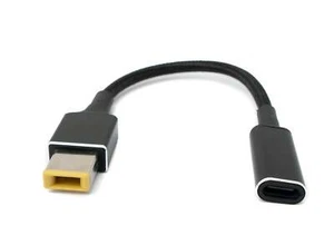USB 3.1 Kabel 16 cm Typ C Buchse zu Rectangle 11,0 x 4,5 mm Stecker geflochten - Afbeelding 1 van 4